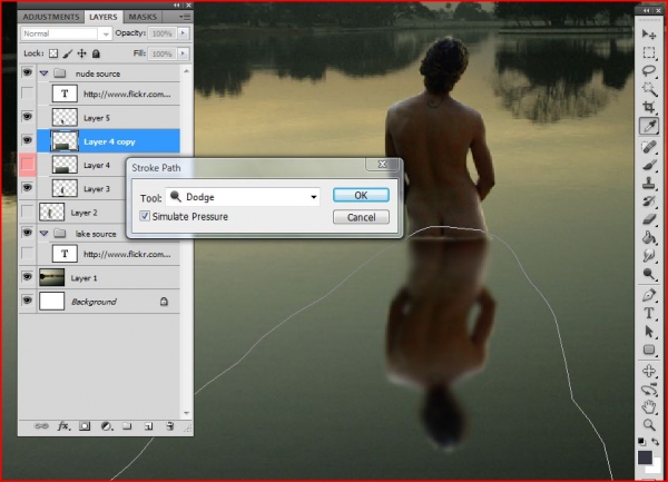 Creation of Sunrise Bather: Step 4